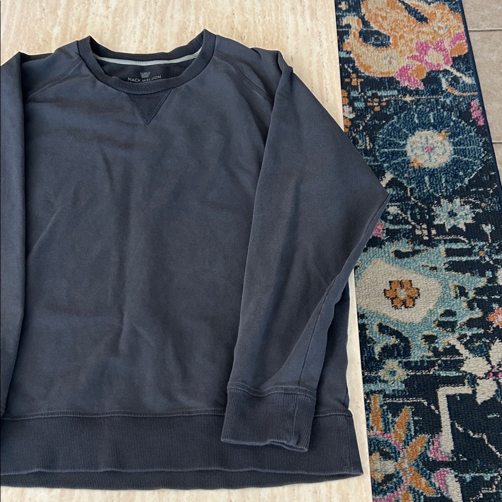 Mack Weldon Men's Dark Gray Crewneck Sweater - Picture 4 of 7